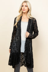 Black Lace Pucker Jacket - Front